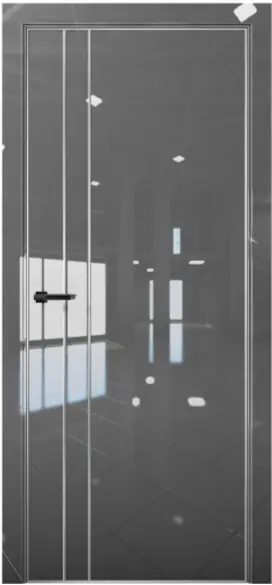 Межкомнатная дверь Pt 4 Платина АL Crystall Gray