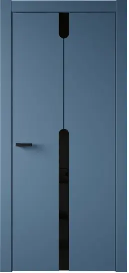 Межкомнатная дверь Entro Mone 4 ПО Серый Триплекс черный