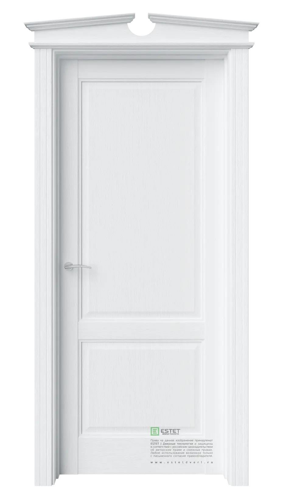 Межкомнатная дверь Соната-3 Полярный Белый с текстурой