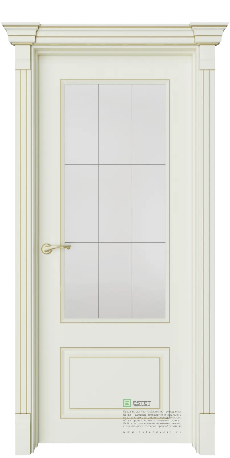 Межкомнатная дверь Эвиза-2 корсика Ваниль Слоновая кость