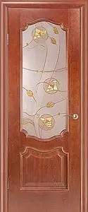 Межкомнатная дверь Анкона "Колосья", шпон: красное дерево Красное дерево