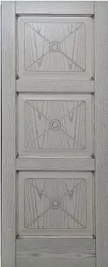 Межкомнатная дверь Тоскана ПГ, шпон: ясень тон6 +патина темная Светлый
