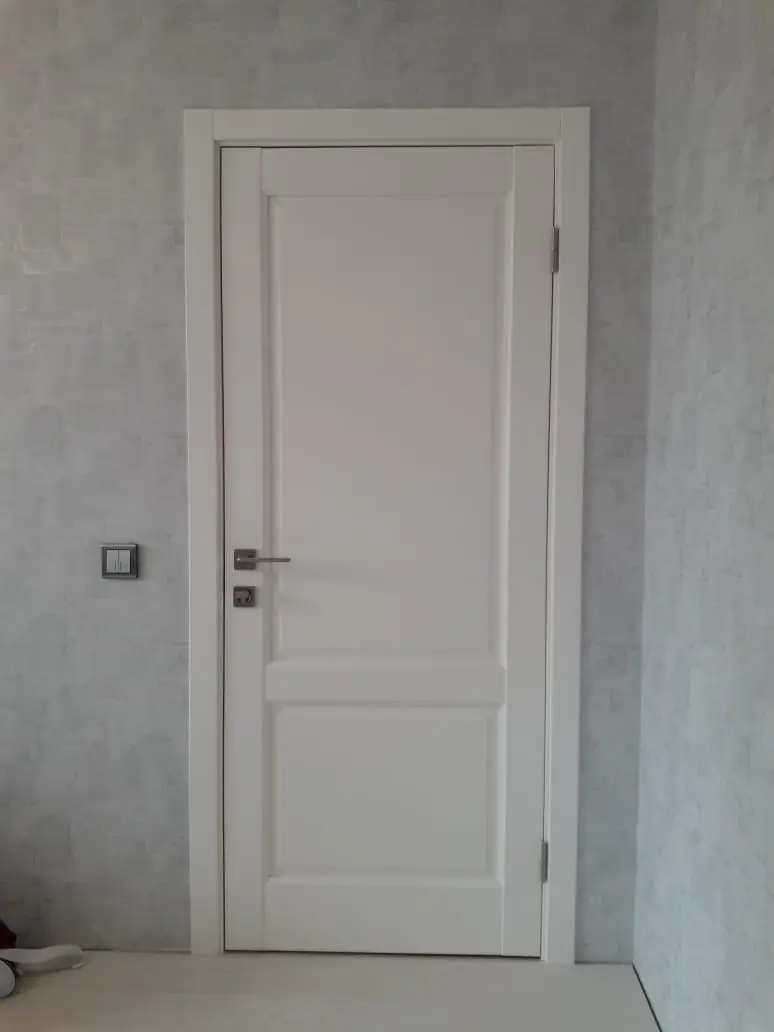 Межкомнатная дверь SE3 белое дерево Белый с текстурой