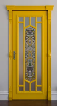 Межкомнатная дверь Симона эмаль желтая