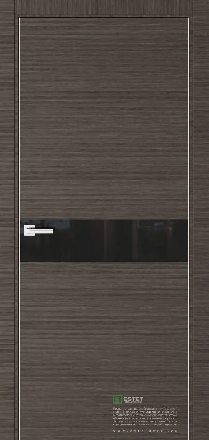 Межкомнатная дверь Урбан 1 Венге-горизонт Венге Лакобель черный