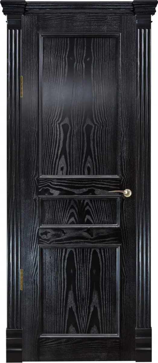 Межкомнатная дверь Прага 2 ПГ, шпон: ясень тон 8 Тёмный