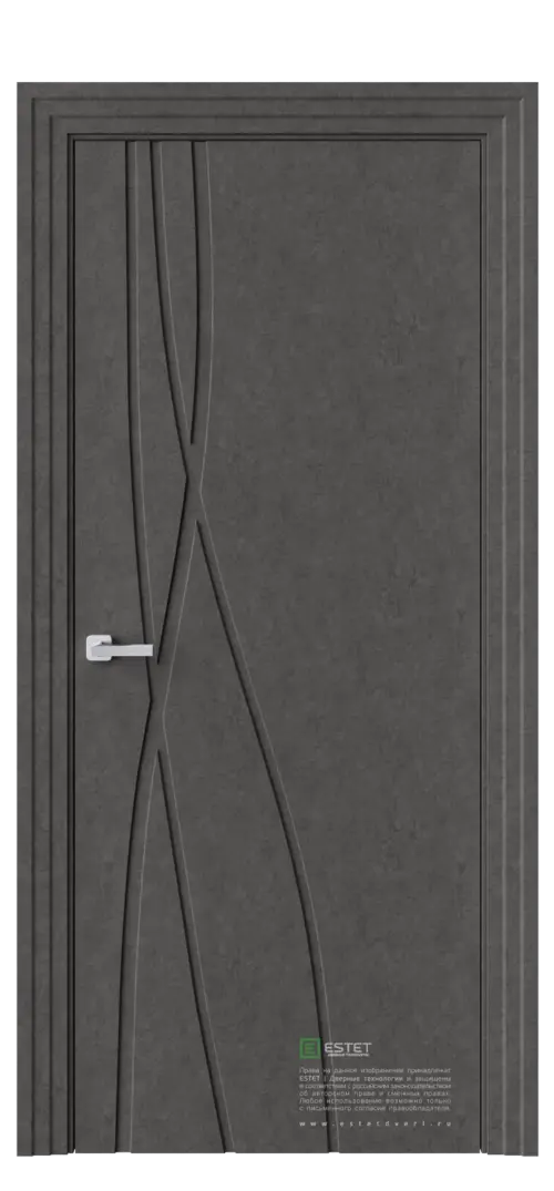 Межкомнатная дверь P17 бетон антрацит Антрацит