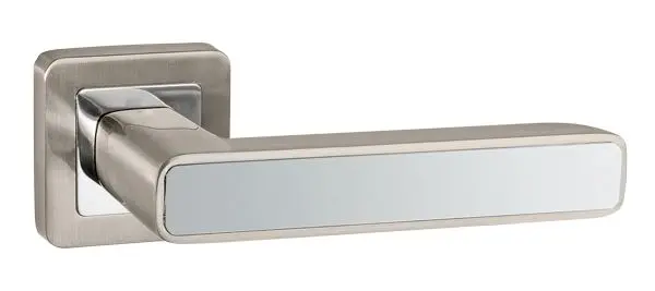 Дверная ручка раздельная PUNTO MARS QR SN/CP-3 матовый никель/хром