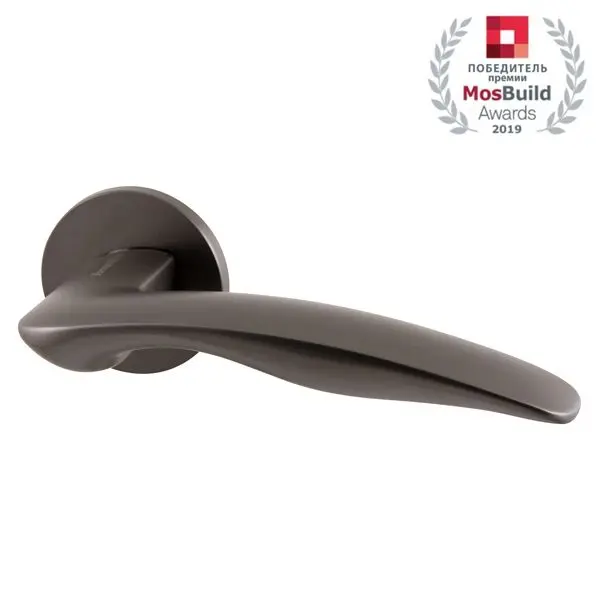 Дверная ручка раздельная ARMADILLO WAVE URS BPVD-77 Вороненый никель