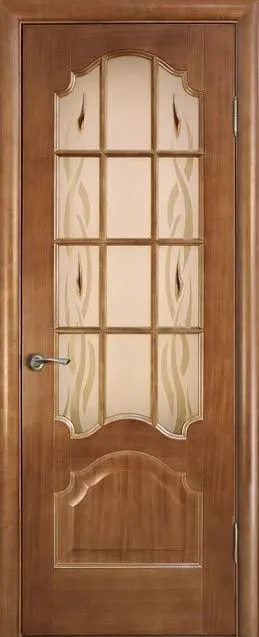 Межкомнатная дверь Надежда "Палансия", шпон: анегри тон 1 Темный Анегри