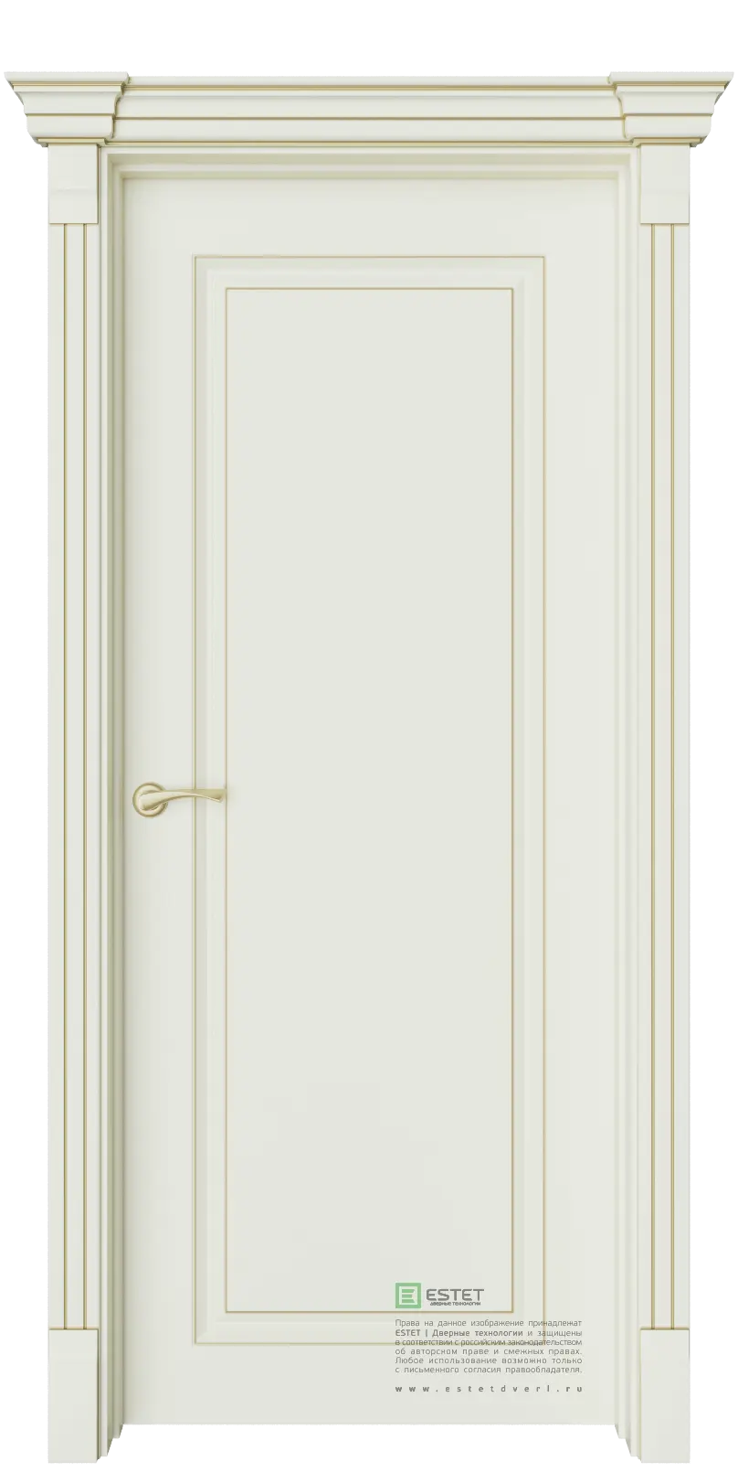Межкомнатная дверь Монторо-1 Ваниль Слоновая кость