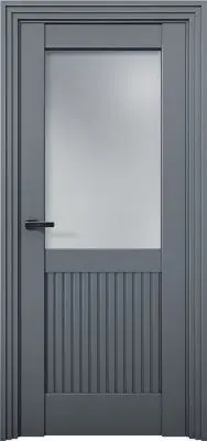 Межкомнатная дверь Ni 3 Никель Антрацит Антрацит Сатинат белый