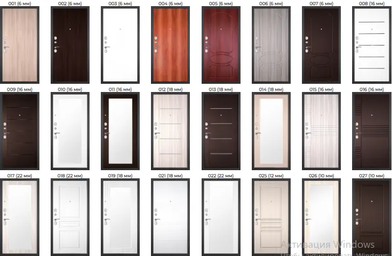 Входная дверь с зеркалом и шумоизоляцией Гранит Дуэт 029 Белая 10 мм