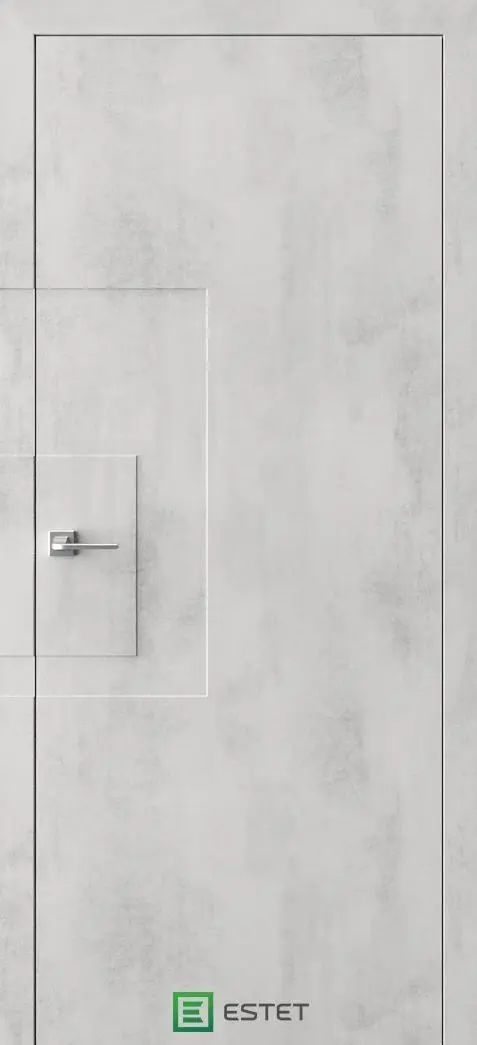 Межкомнатная дверь PV-1 Камень светлый Светло-серый