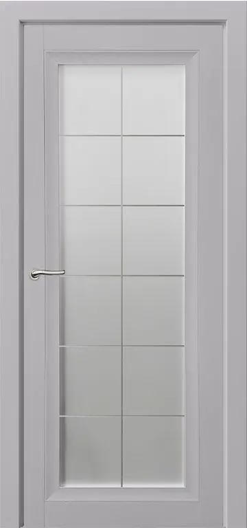 Межкомнатная дверь Uberture Байкал 511 ПО Манхеттен Светло-серый Сатинат белый