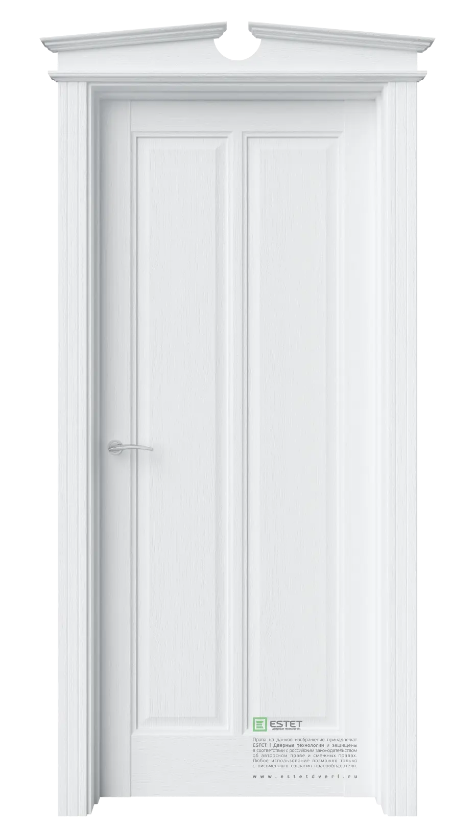 Межкомнатная дверь Соната-19 Полярный Белый с текстурой