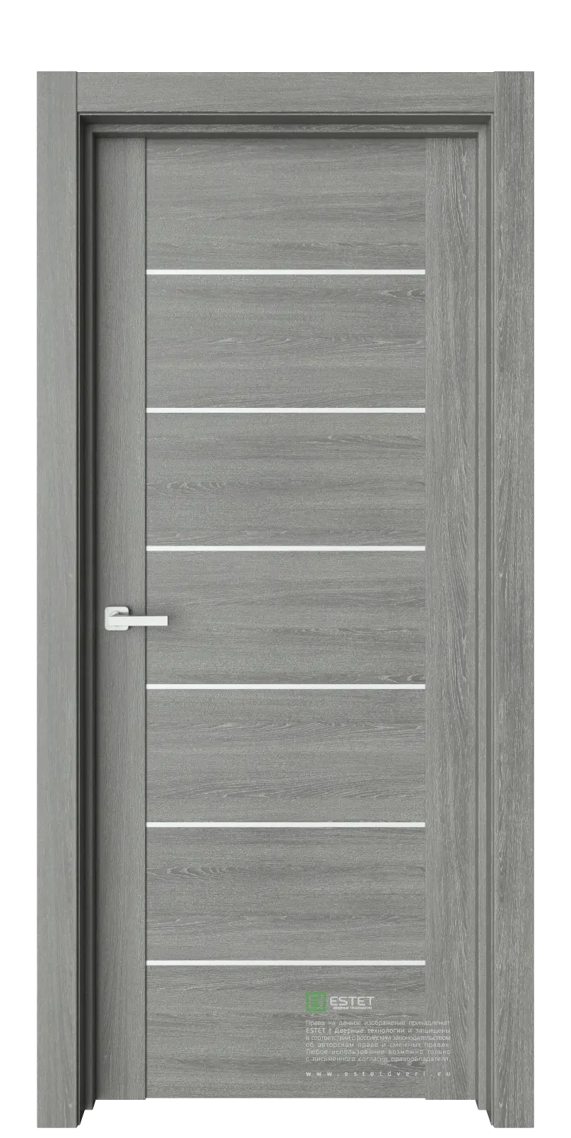 Межкомнатная дверь Тренд Т2 Орех-мраморный Серый