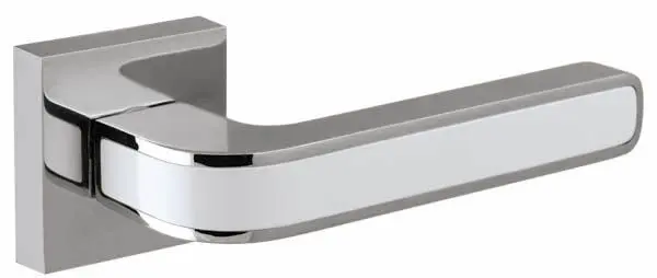 Дверная ручка раздельная FUARO NEO DM CP/WH-19 хром