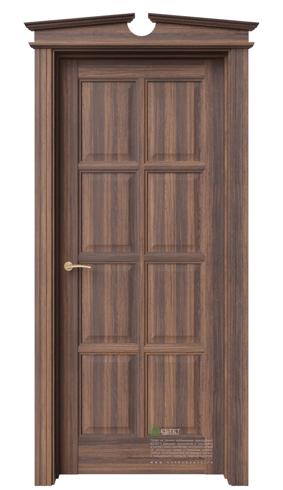 Межкомнатная дверь Соната-17 Дуб торонто Темно-коричневый