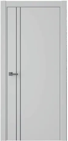 Межкомнатная дверь Лайнинг 2 ABS ultratex серый черный молдинг