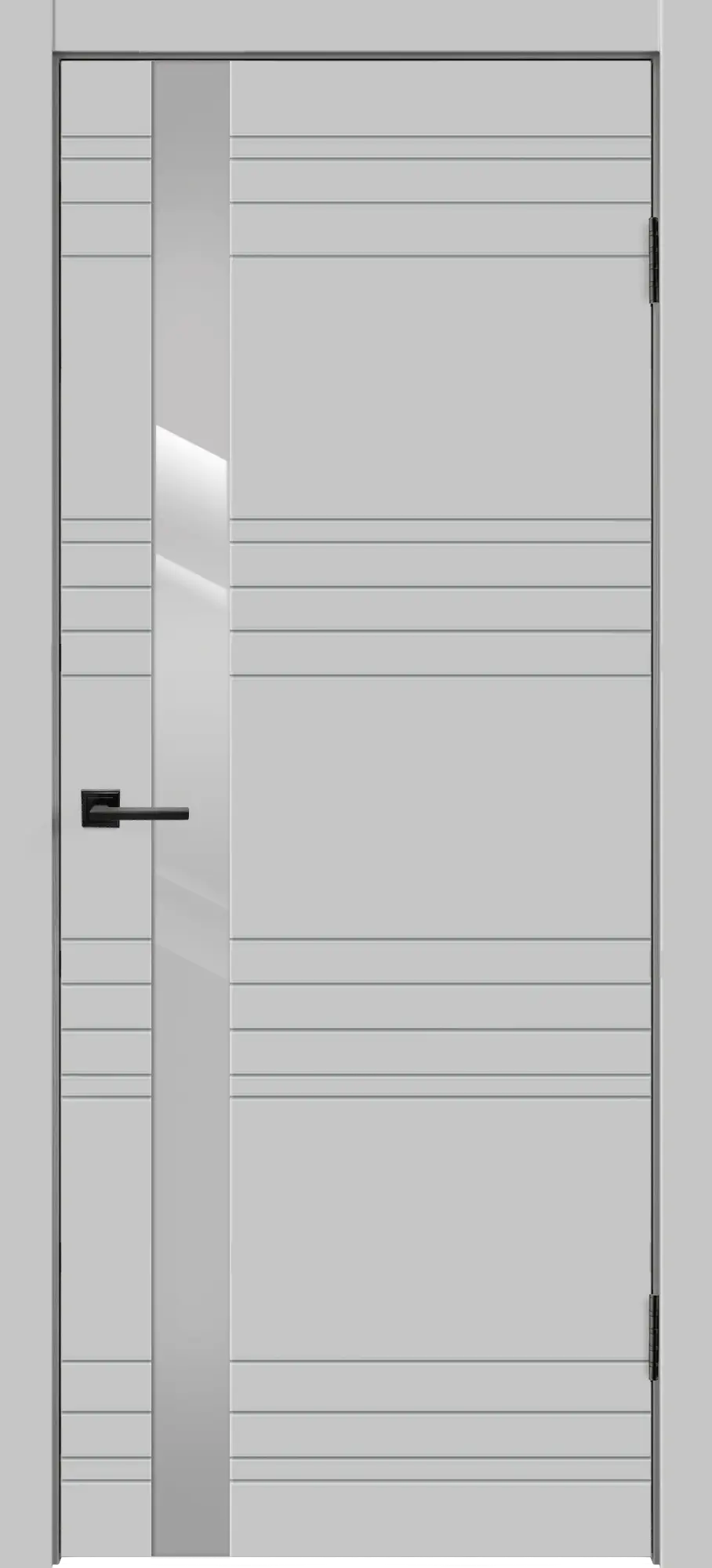 Межкомнатная дверь SCANDI N Z1 Эмаль светло-серая ст.Лакобель светло-серое