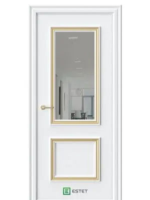 Межкомнатная дверь Era-4 Айс багет золото Белый