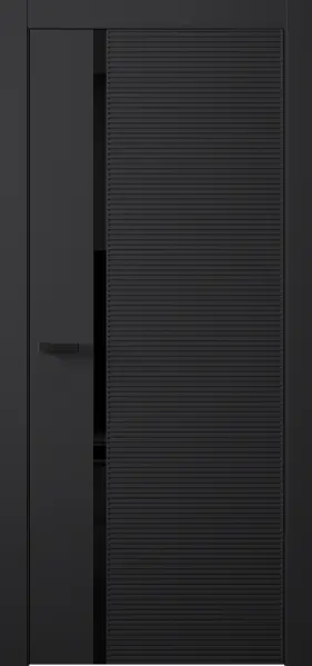 Межкомнатная дверь Entro Fashion FS-1 ПО Черный LACOBEL Черный лак