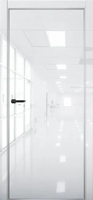 Межкомнатная дверь Pt 1 Платина АL Crystall White