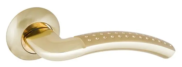 Дверная ручка раздельная PUNTO LOGICA TL SG/GP-4 матовое золото/золото