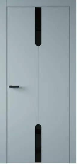Межкомнатная дверь Entro Mone 3 ПО Светло-серый Триплекс черный