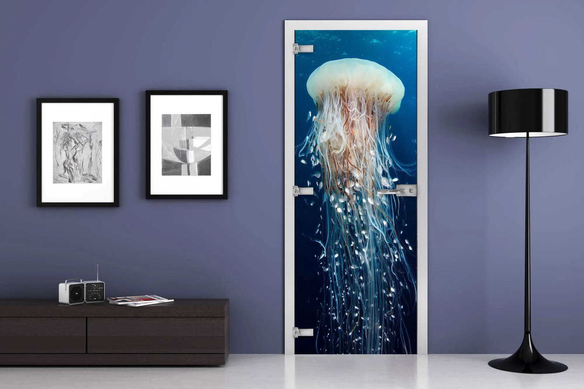 Дверь стеклянная MG-Underwater world 13