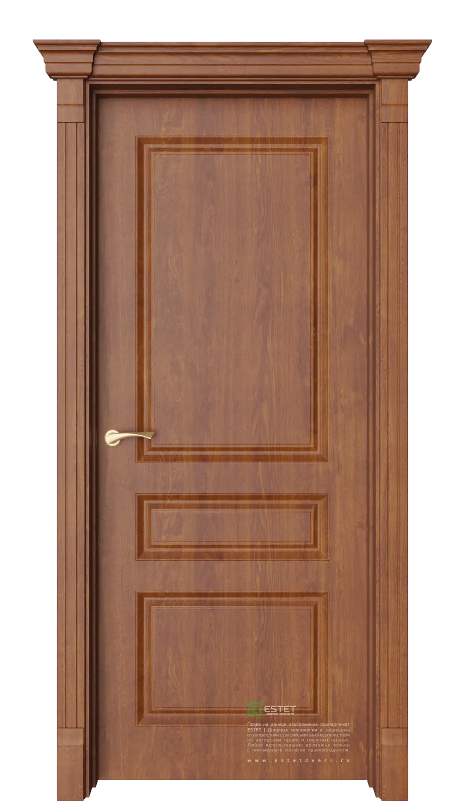 Межкомнатная дверь Мирбо-1 Золотой дуб Коричневый