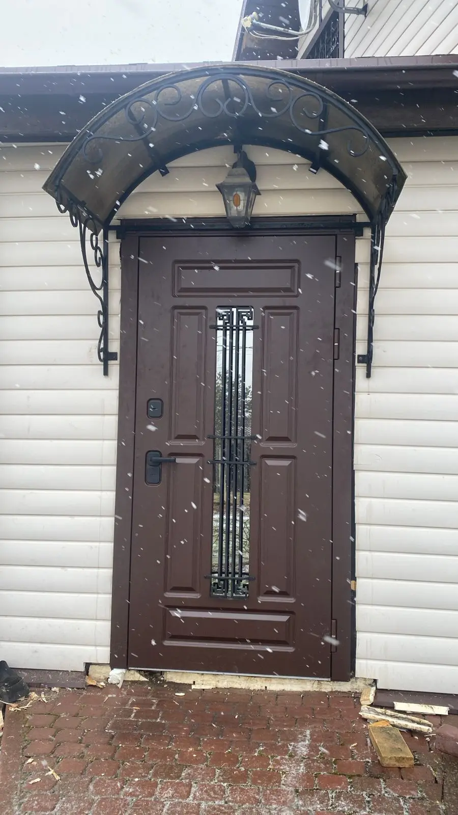 Входная дверь с терморазрывом и стеклом Райтвер Сириус Термо RAL 8017