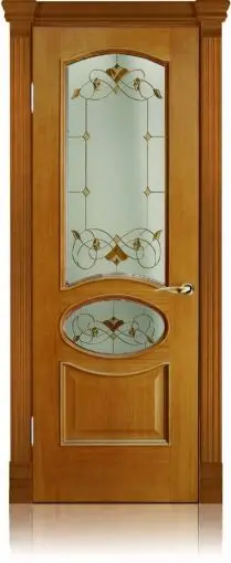 Межкомнатная дверь Алина "Остен", шпон: анегри тон 2 Светлый Анегри