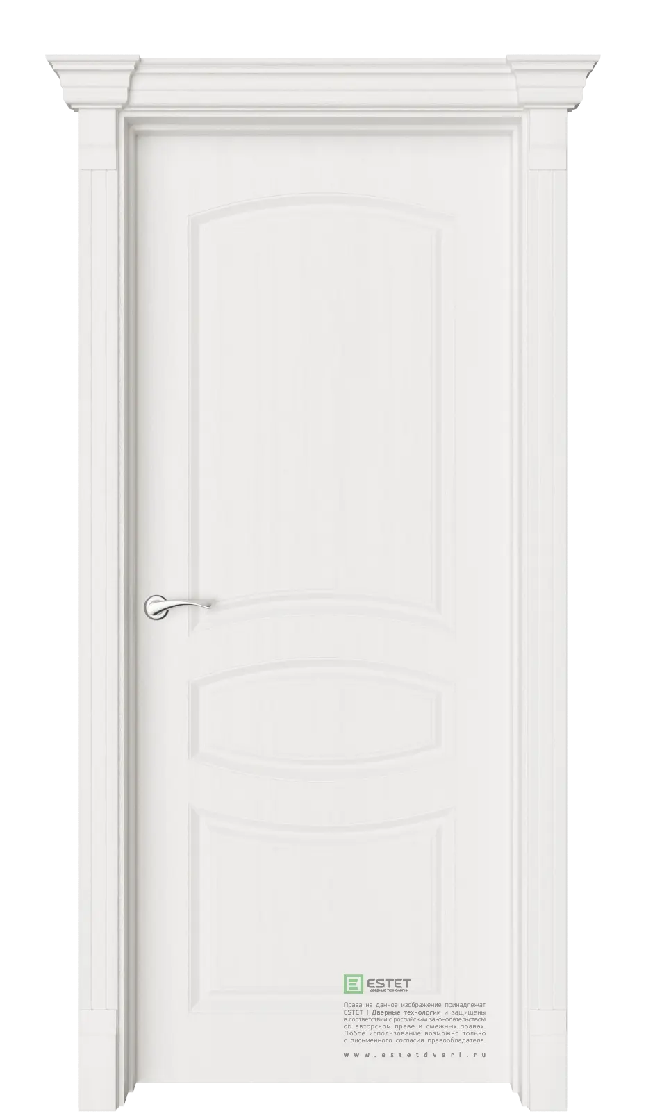 Межкомнатная дверь Адель-1 Белое дерево Белый с текстурой