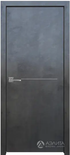 Межкомнатная дверь LEVEL Гладкое с молдингом бетон серый