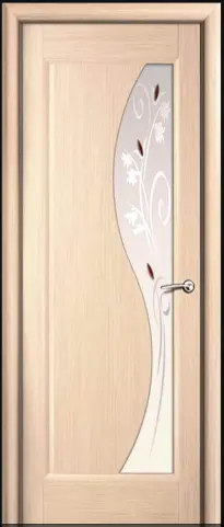 Межкомнатная дверь Агава 2 ПО беленый дуб файн Беленый дуб