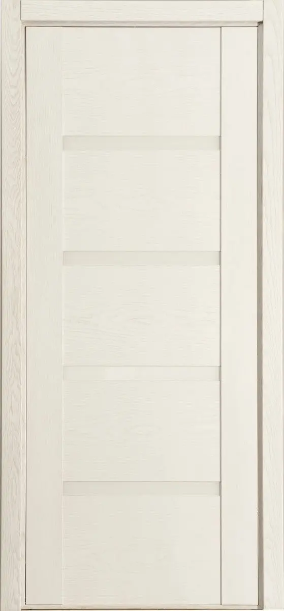 Межкомнатная дверь Рим 5 "Лакобель белый", шпон: ясень тон 6 белый Белый