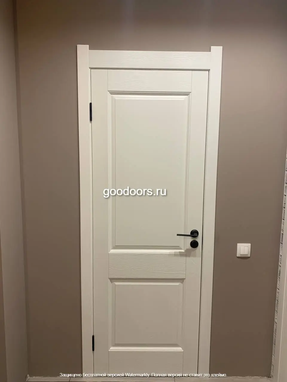 Межкомнатная дверь Элегия ПГ белый браш сосна