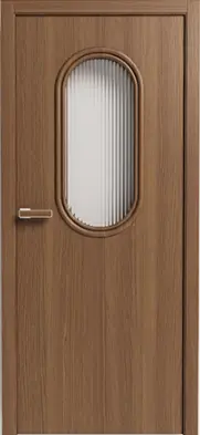 Межкомнатная дверь D-Ola Метро М-3 шпон Коричневый Рифленое