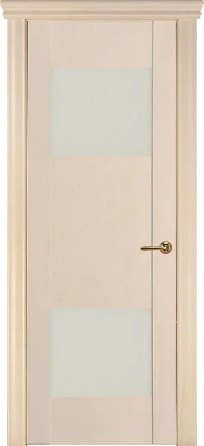 Межкомнатная дверь Рим 2 "Лакобель белый", шпон: ясень тон 6 Светлый