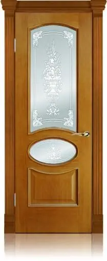 Межкомнатная дверь Алина "Ирис", шпон: анегри тон 2 Светлый Анегри