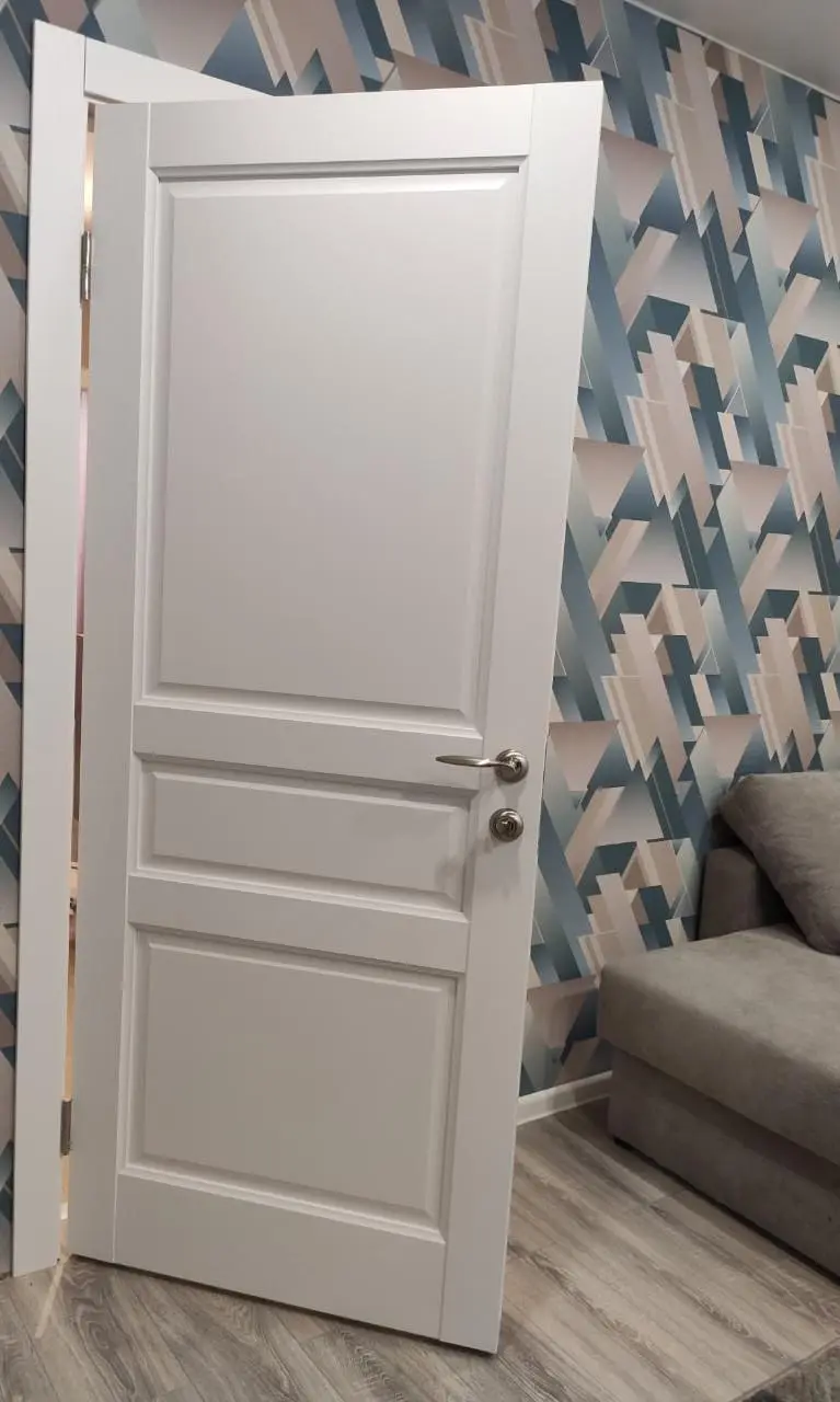 Межкомнатная дверь Соната-5 Полярный Белый с текстурой