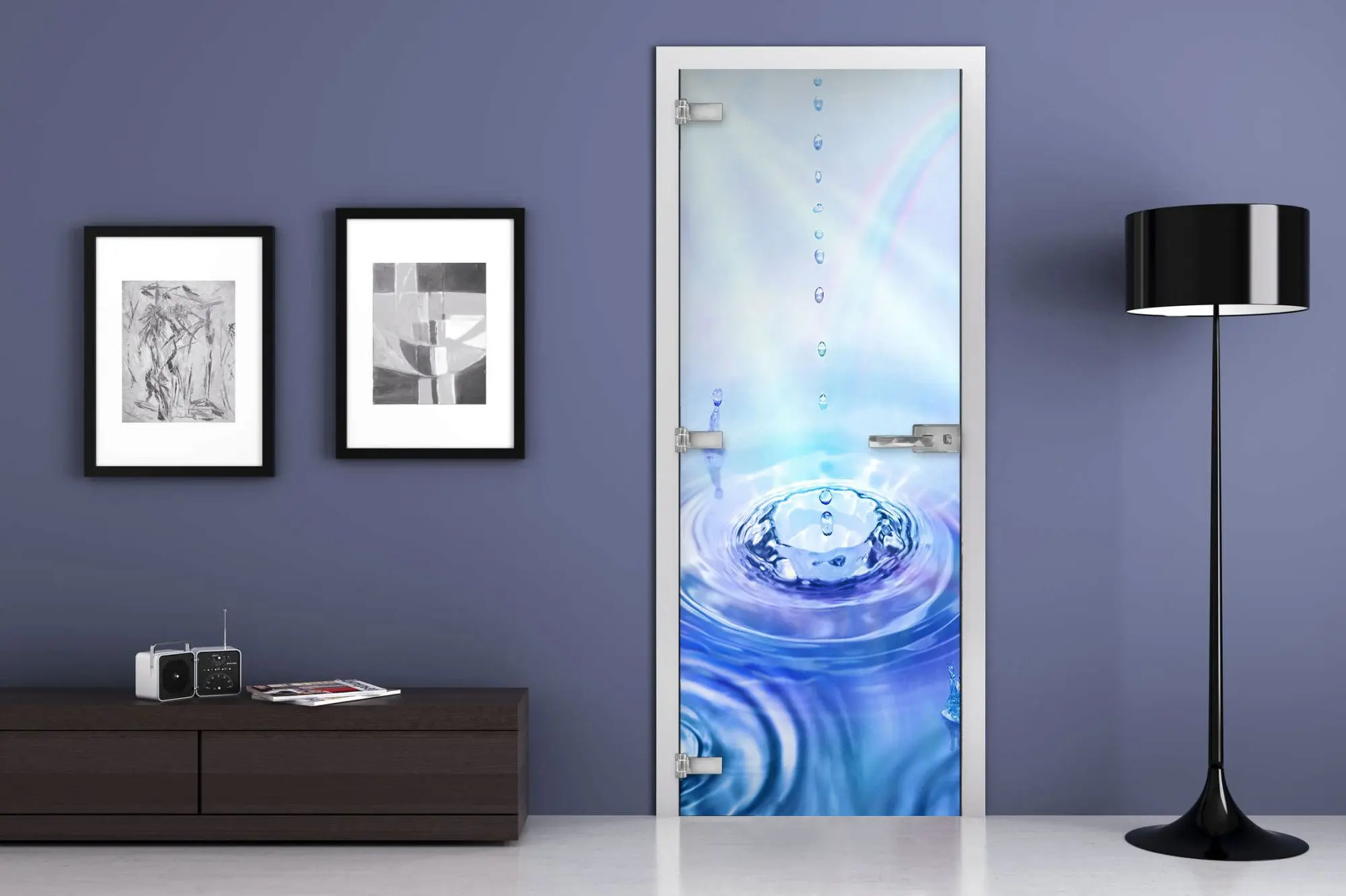 Дверь стеклянная MG-Абстракция 17