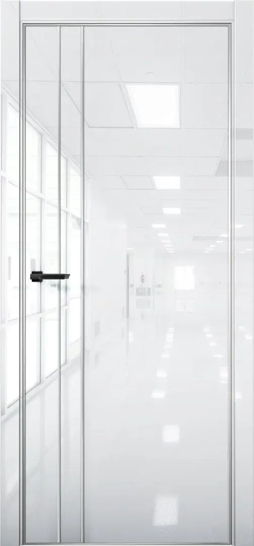 Межкомнатная дверь Pt 4 Платина АL Crystall White