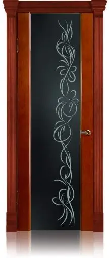 Межкомнатная дверь Палермо 3 "Узор", шпон Красное дерево