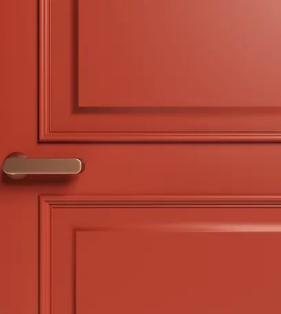 Межкомнатная дверь Color Арочная дверь Порто эмаль красная RAL Красный
