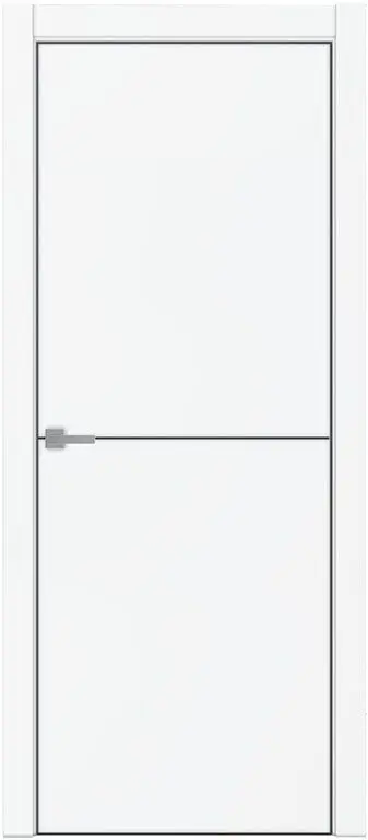 Межкомнатная дверь Uberture TAMBURAT 4102 Аляска суперматовая, хром кромка Белый