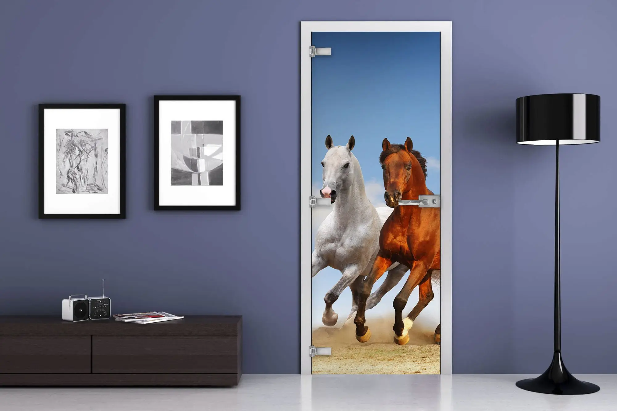 Дверь стеклянная MG-Animals 5