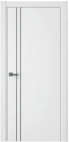 Межкомнатная дверь Лайнинг 2 ABS ultratex белый черный молдинг